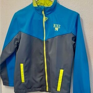 Nike Vibrant Blue and Gray Jacket with Neon Accents
